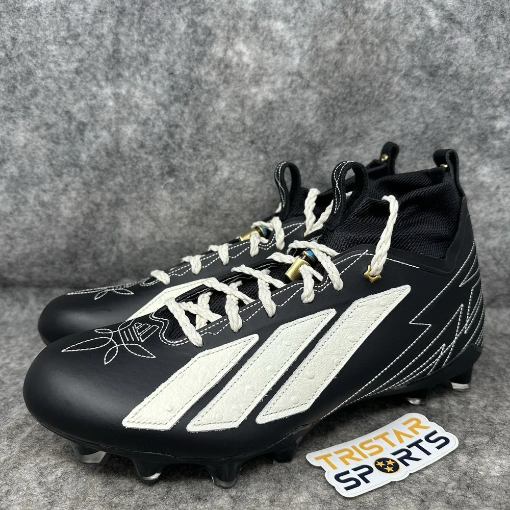 Adidas Adizero Impact II Football Cleats Mens Size 12 Black White Rodeo JQ1382
